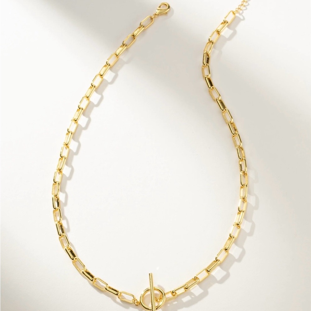 NEW Uncommon James Gold Staple Chain Necklace. - Picture 2 of 4